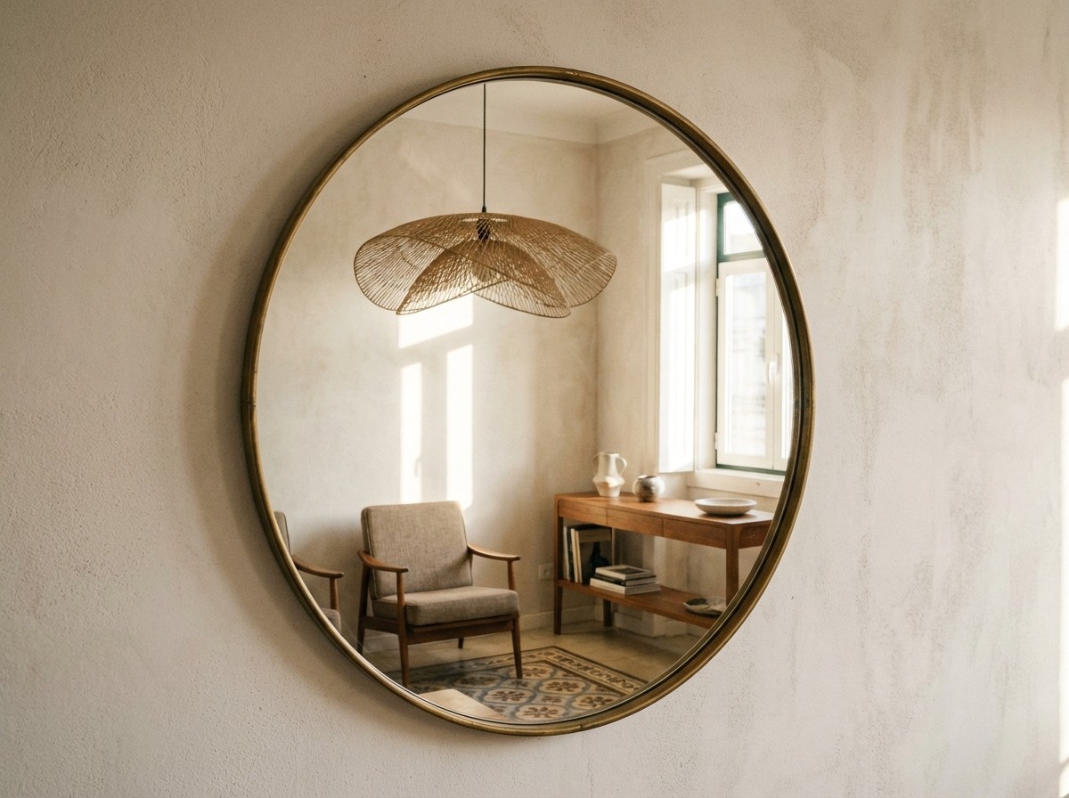 Espelho de entrada com fixação invisível